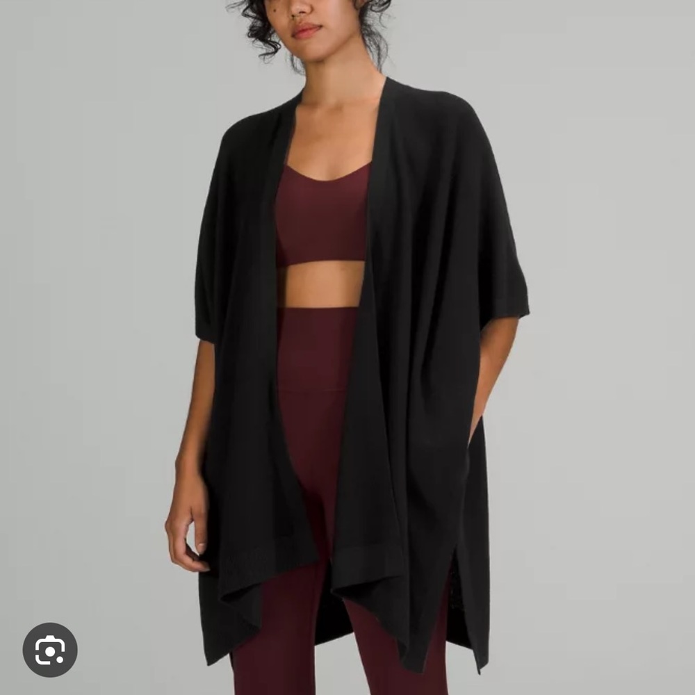 lululemon merino wool short sleeve wrap top